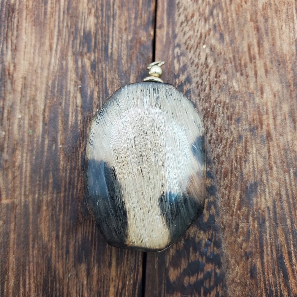 Cheetah glass beaded charm‎ necklace pendant